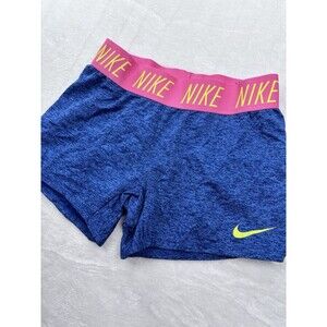 Nike Girls Dri Fit Trophy Training Shorts Medium blue pink 910252-481